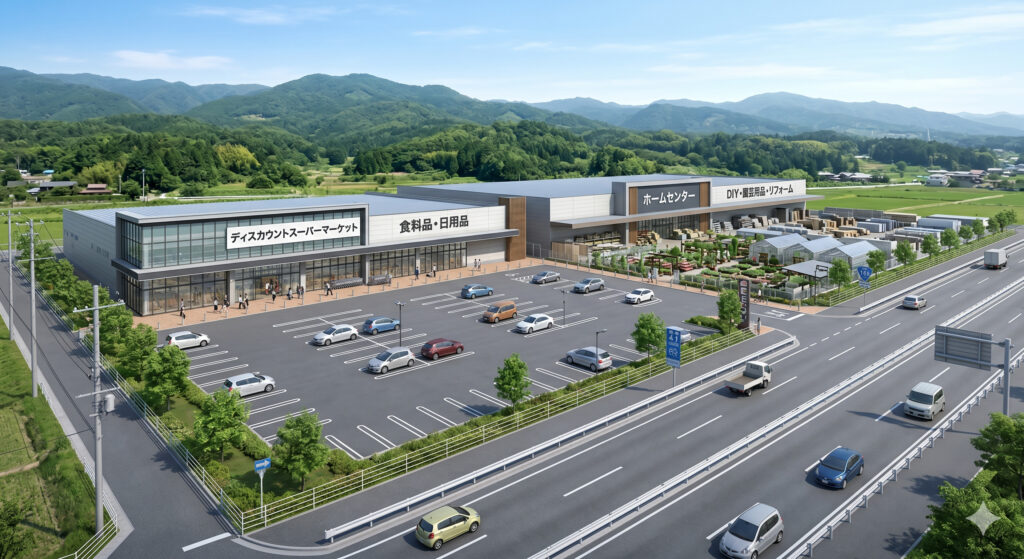 【開発実績】奈良県生駒郡・15,000坪の大型商業開発｜約50名の地主様との合意形成から主要国道沿いへの大手リテール2社同時誘致まで